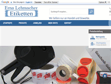 Tablet Screenshot of etiketten-lehmacher.de